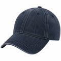 Baseballkappe Einheitsgröße aus Denim Dunkelblau mit gebogenem Schirm für den Alltag