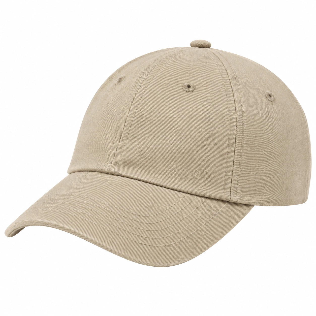Baseballkappe Einheitsgröße Beige Textilgewebe mit gebogenem Schirm