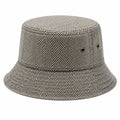 Bucket Hat Einheitsgröße aus Textil in Grau Schwarz mit Fischgrätmuster